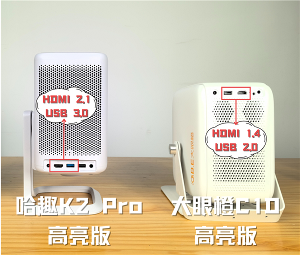 K2Pro高亮版对比大眼橙C1D高亮版！尊龙凯时app千元投影性价比之争：哈趣(图5)